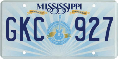 MS license plate GKC927