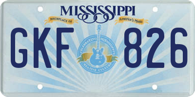 MS license plate GKF826