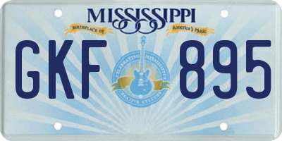MS license plate GKF895