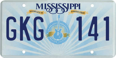 MS license plate GKG141
