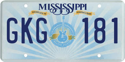 MS license plate GKG181