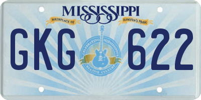 MS license plate GKG622
