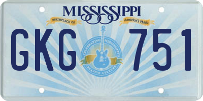 MS license plate GKG751