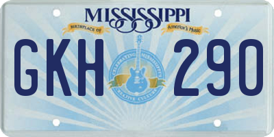 MS license plate GKH290