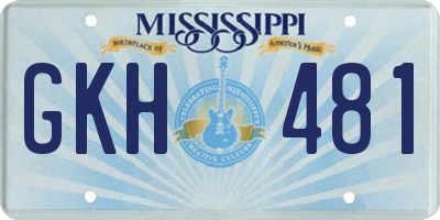 MS license plate GKH481