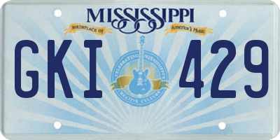 MS license plate GKI429