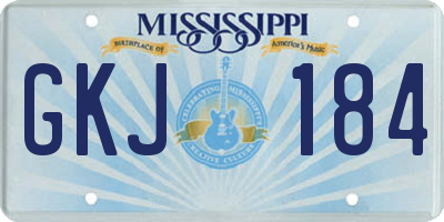 MS license plate GKJ184