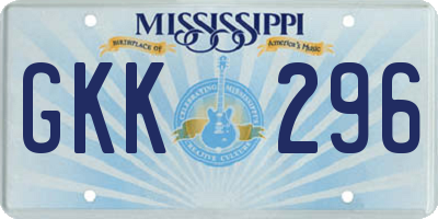 MS license plate GKK296
