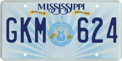 MS license plate GKM624