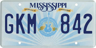 MS license plate GKM842