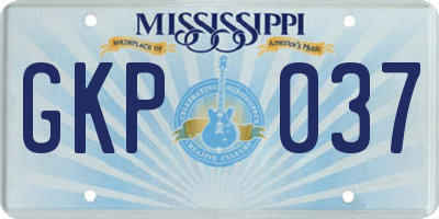 MS license plate GKP037