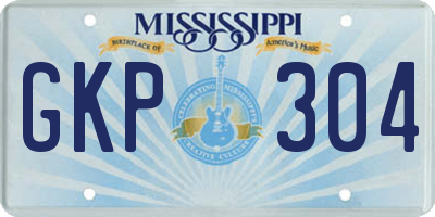 MS license plate GKP304