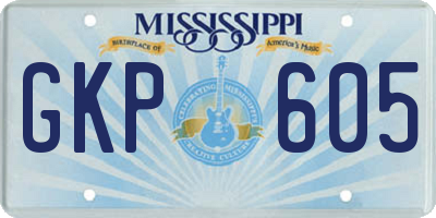 MS license plate GKP605