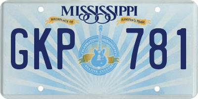 MS license plate GKP781