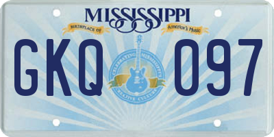 MS license plate GKQ097