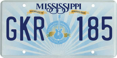 MS license plate GKR185