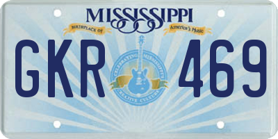 MS license plate GKR469