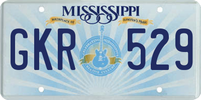 MS license plate GKR529