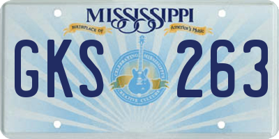 MS license plate GKS263