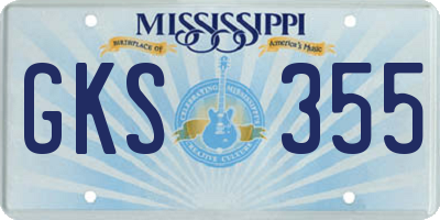 MS license plate GKS355