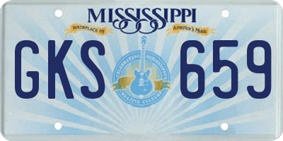 MS license plate GKS659