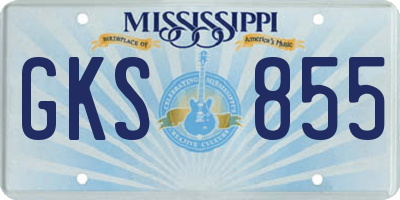MS license plate GKS855