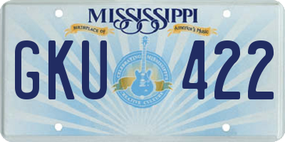 MS license plate GKU422