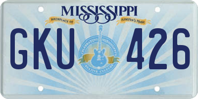 MS license plate GKU426