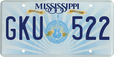 MS license plate GKU522