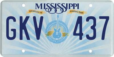 MS license plate GKV437