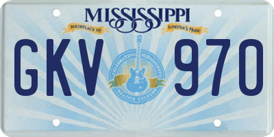 MS license plate GKV970