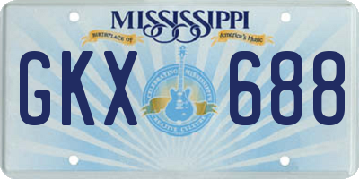 MS license plate GKX688
