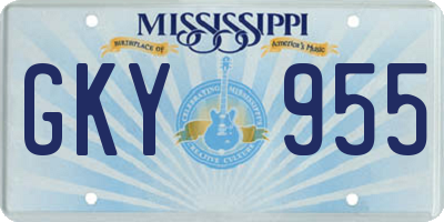 MS license plate GKY955