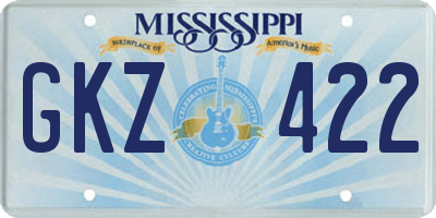 MS license plate GKZ422