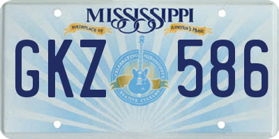 MS license plate GKZ586