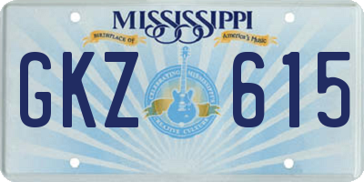 MS license plate GKZ615
