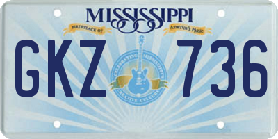 MS license plate GKZ736