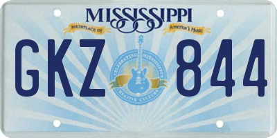 MS license plate GKZ844