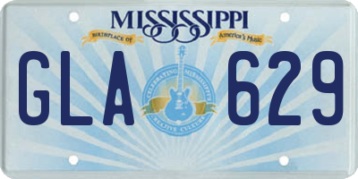 MS license plate GLA629