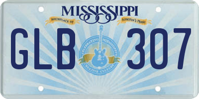 MS license plate GLB307