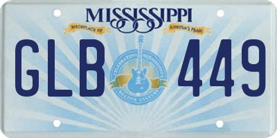 MS license plate GLB449