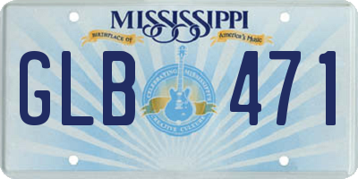 MS license plate GLB471