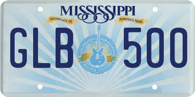 MS license plate GLB500