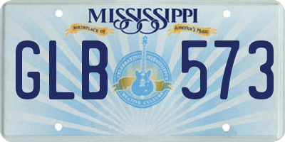 MS license plate GLB573