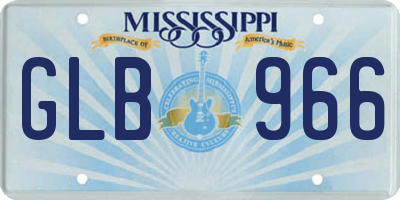 MS license plate GLB966