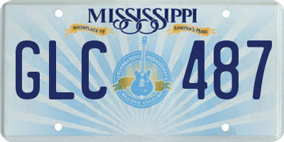 MS license plate GLC487