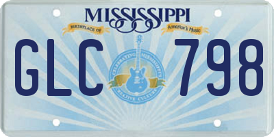 MS license plate GLC798