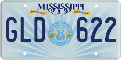 MS license plate GLD622