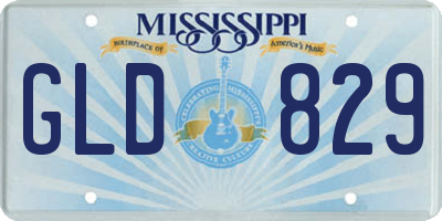 MS license plate GLD829