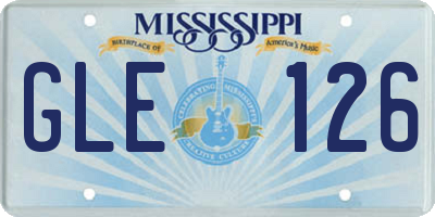 MS license plate GLE126
